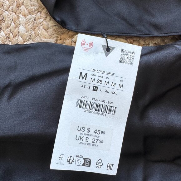 ZARA Draped Satin Scarf Top – Black – Size M – NWT 🖤 - Picture 8 of 11